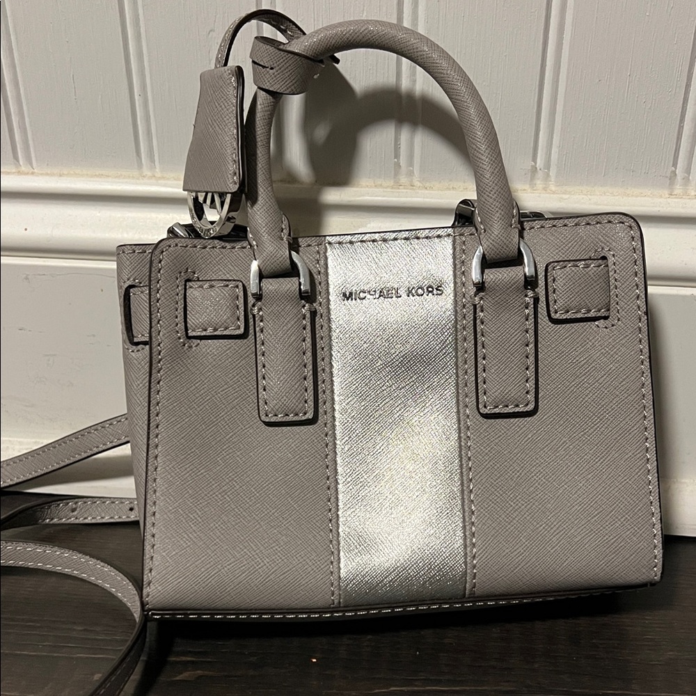 Michael Kors Mini Bag in Gray and Silver